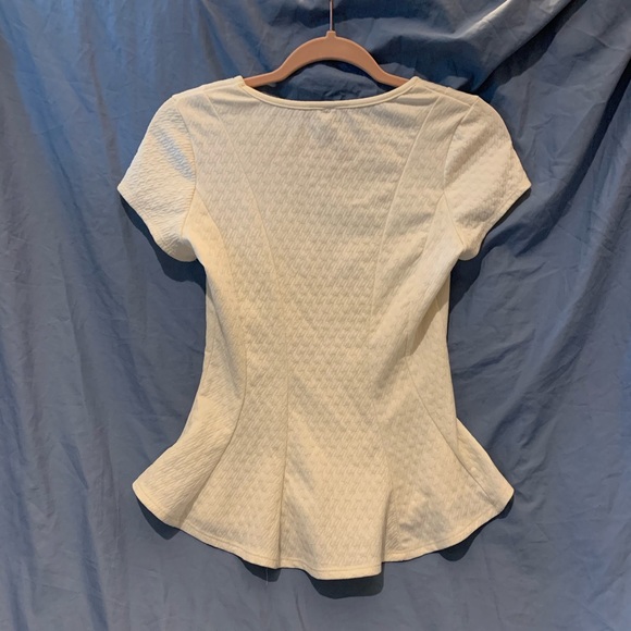 A. Byer White Peplum Top - Picture 2 of 7